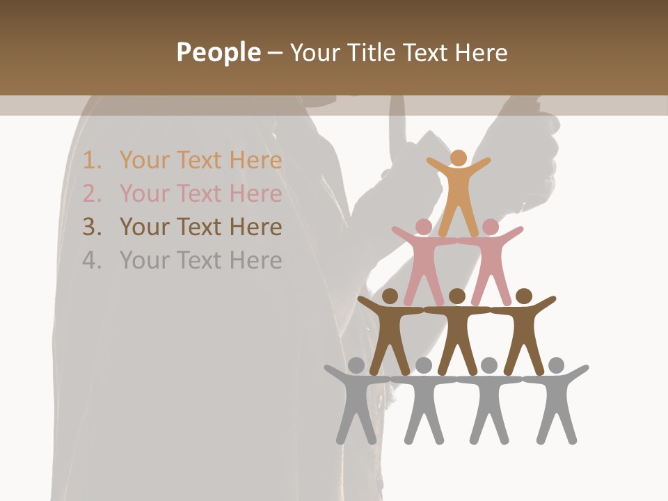 A Man In A Costume Holding A Cell Phone PowerPoint Template