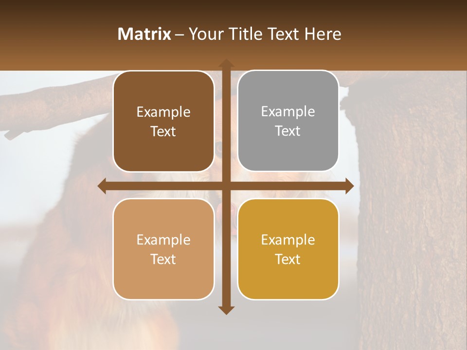 A Brown And White Dog With His Tongue Hanging Out Of A Tree PowerPoint Template