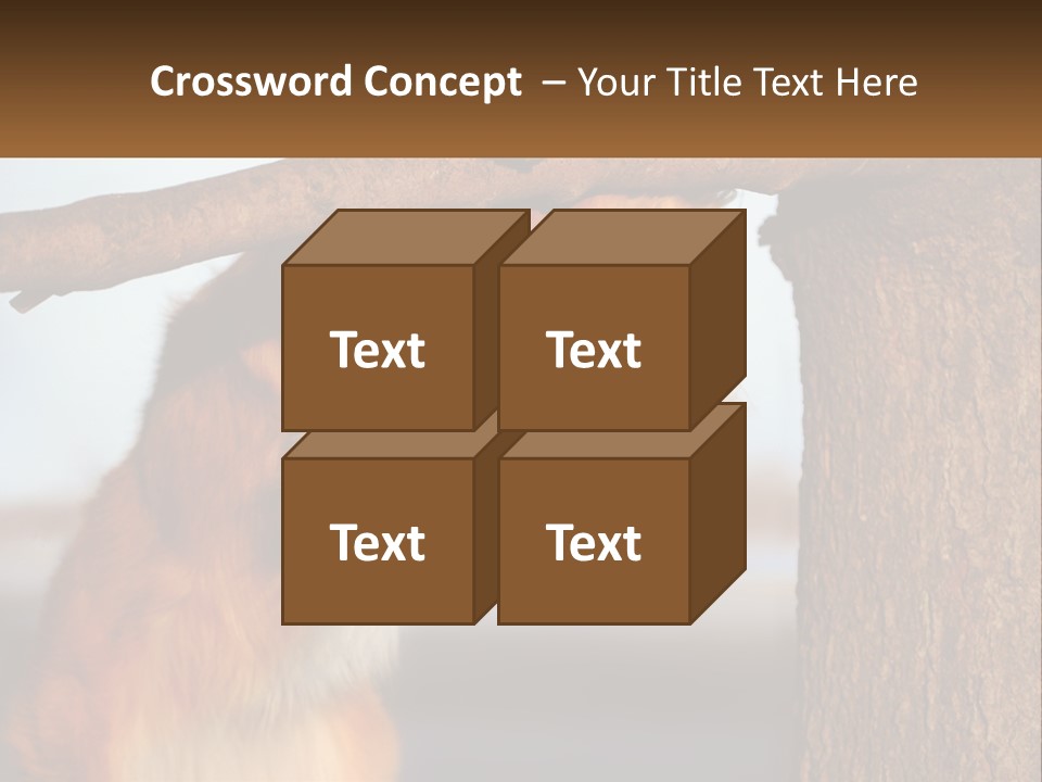 A Brown And White Dog With His Tongue Hanging Out Of A Tree PowerPoint Template