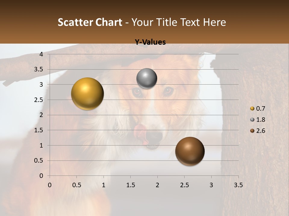 A Brown And White Dog With His Tongue Hanging Out Of A Tree PowerPoint Template