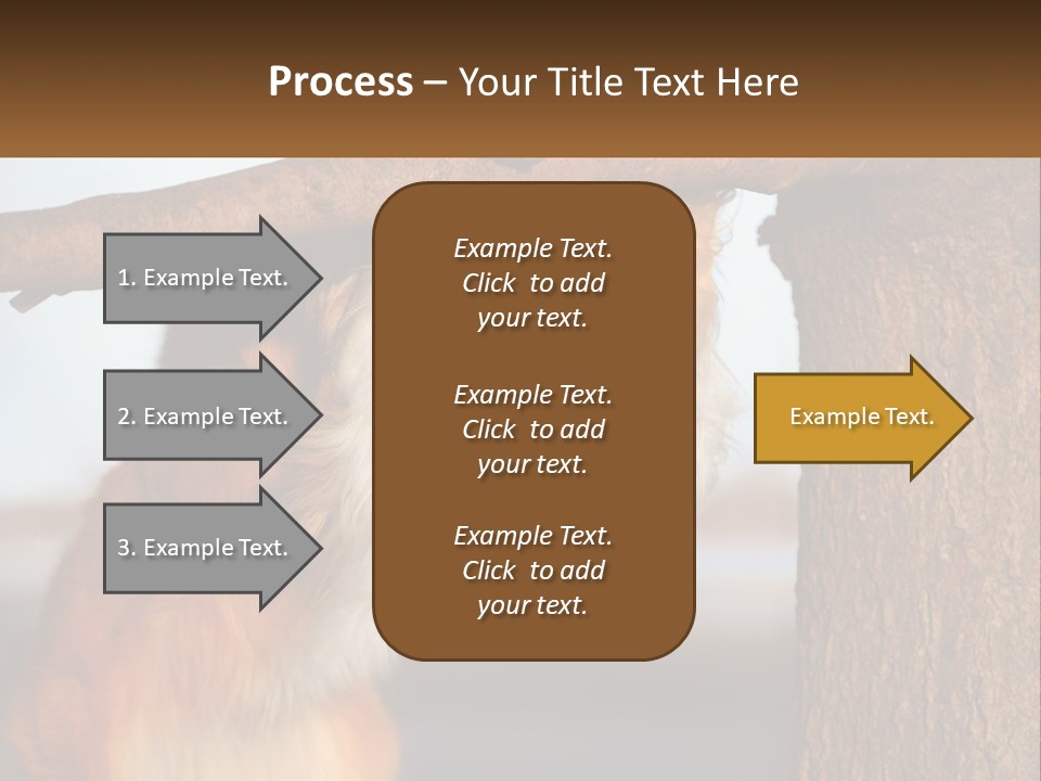 A Brown And White Dog With His Tongue Hanging Out Of A Tree PowerPoint Template