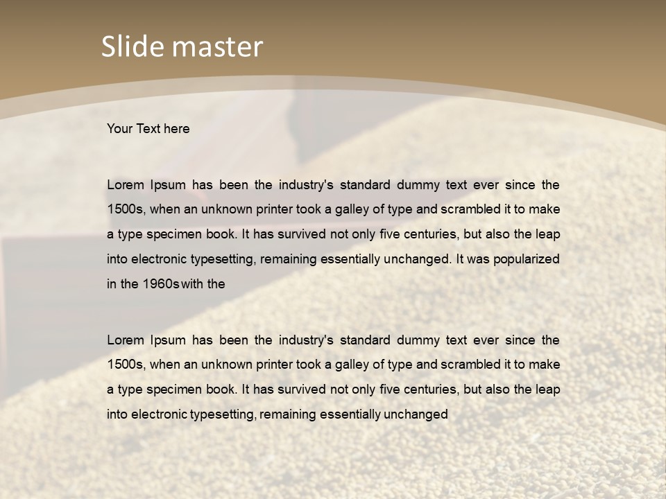 A Large Pile Of Grain Sitting On Top Of A Field PowerPoint Template