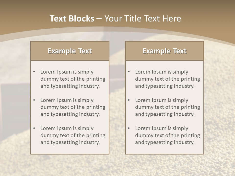 A Large Pile Of Grain Sitting On Top Of A Field PowerPoint Template