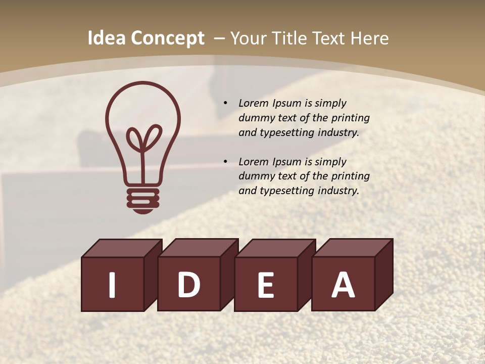 A Large Pile Of Grain Sitting On Top Of A Field PowerPoint Template