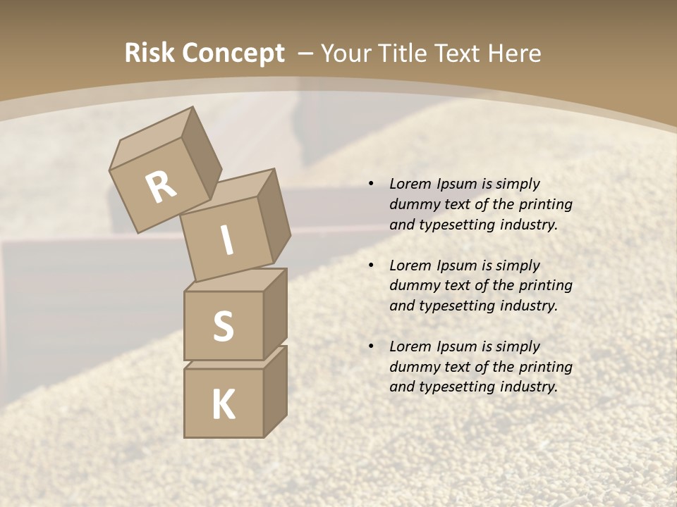 A Large Pile Of Grain Sitting On Top Of A Field PowerPoint Template