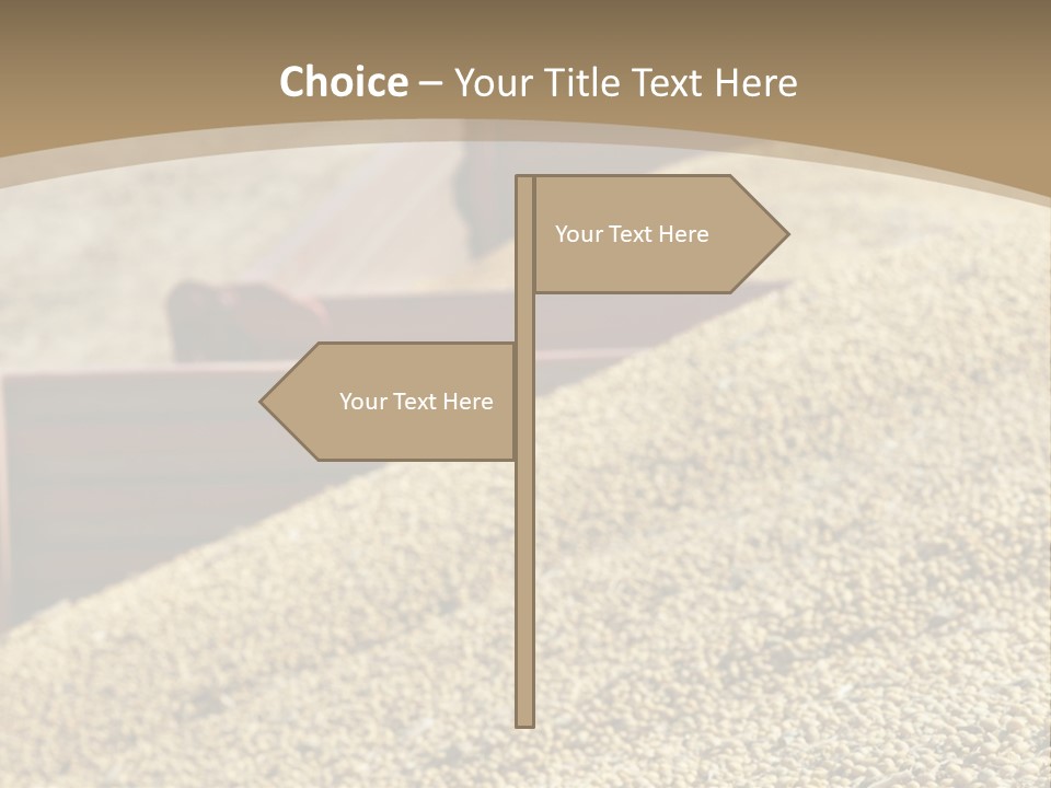 A Large Pile Of Grain Sitting On Top Of A Field PowerPoint Template