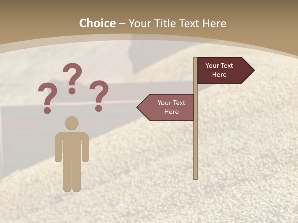 A Large Pile Of Grain Sitting On Top Of A Field PowerPoint Template