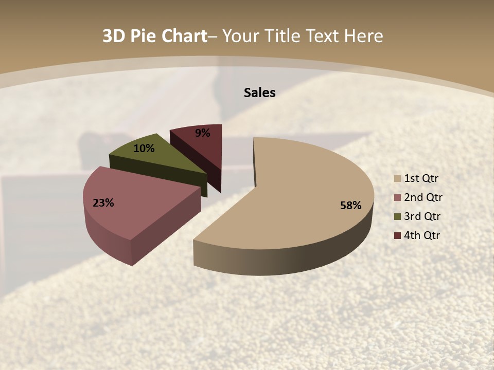 A Large Pile Of Grain Sitting On Top Of A Field PowerPoint Template