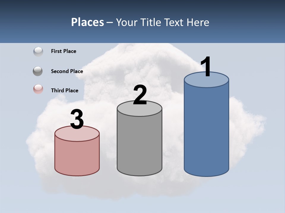 A Cloud With A House On Top Of It PowerPoint Template