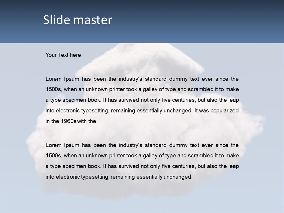 A Cloud With A House On Top Of It PowerPoint Template