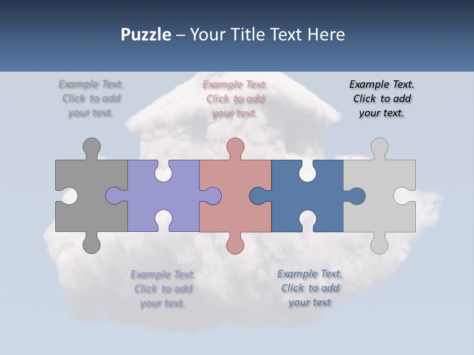 A Cloud With A House On Top Of It PowerPoint Template