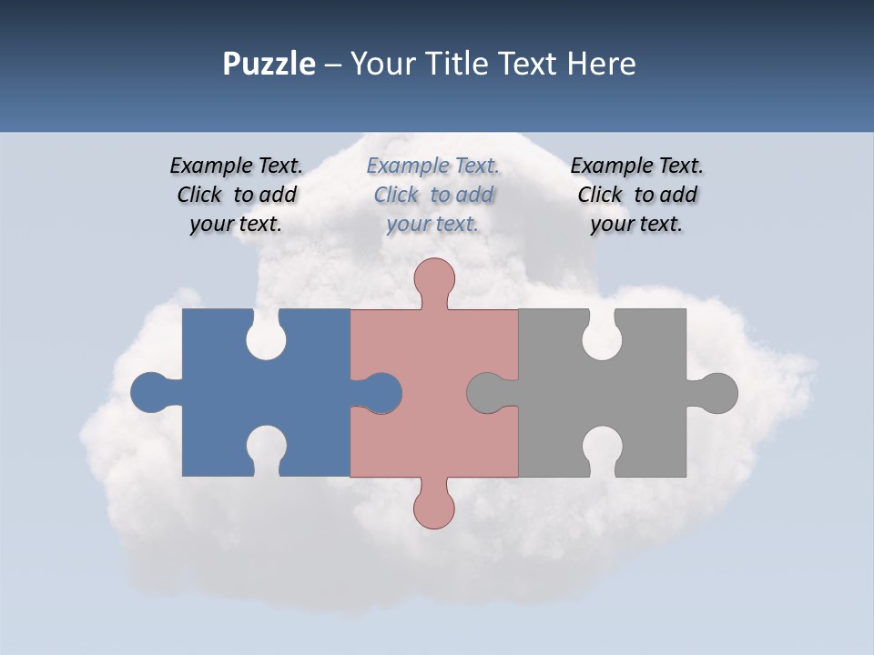 A Cloud With A House On Top Of It PowerPoint Template