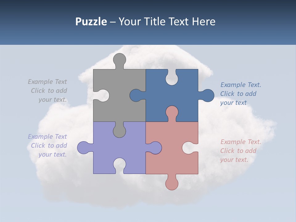 A Cloud With A House On Top Of It PowerPoint Template