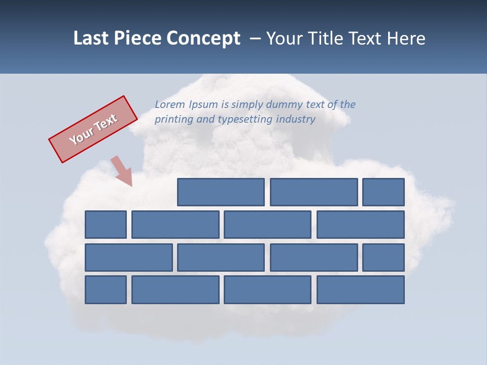 A Cloud With A House On Top Of It PowerPoint Template