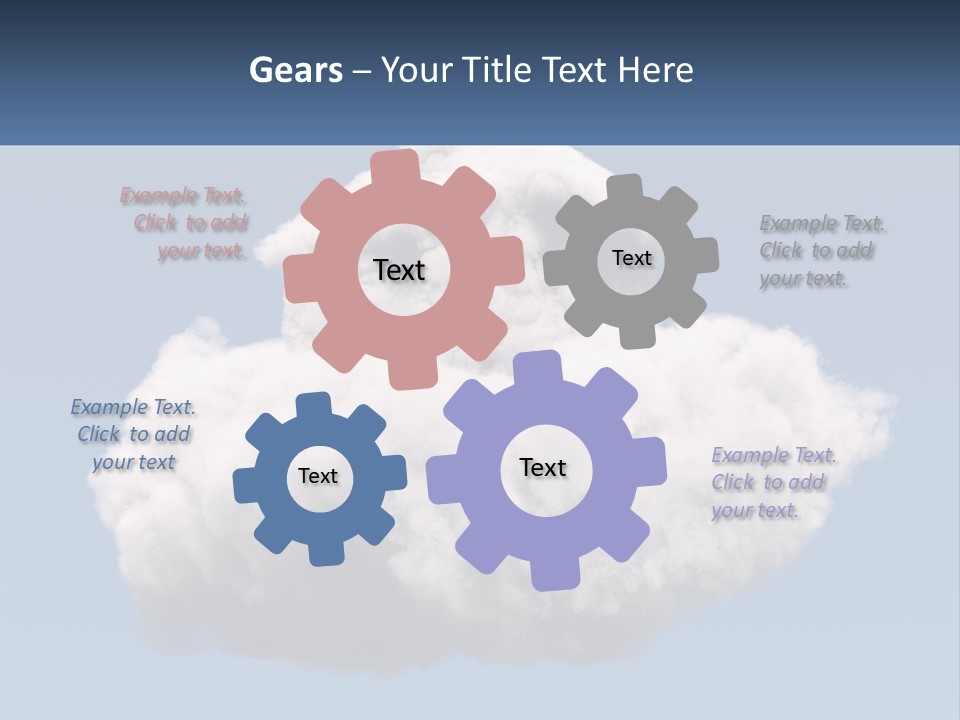 A Cloud With A House On Top Of It PowerPoint Template