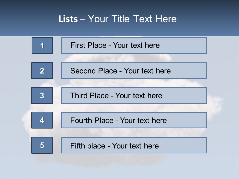 A Cloud With A House On Top Of It PowerPoint Template