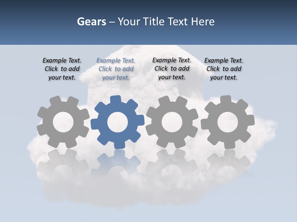 A Cloud With A House On Top Of It PowerPoint Template