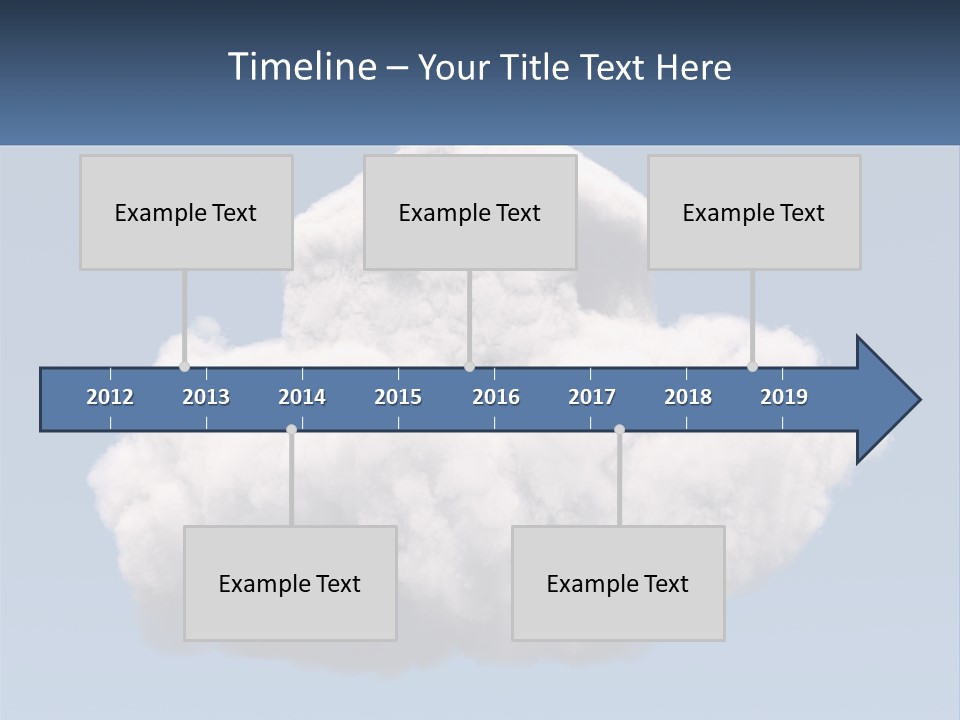 A Cloud With A House On Top Of It PowerPoint Template