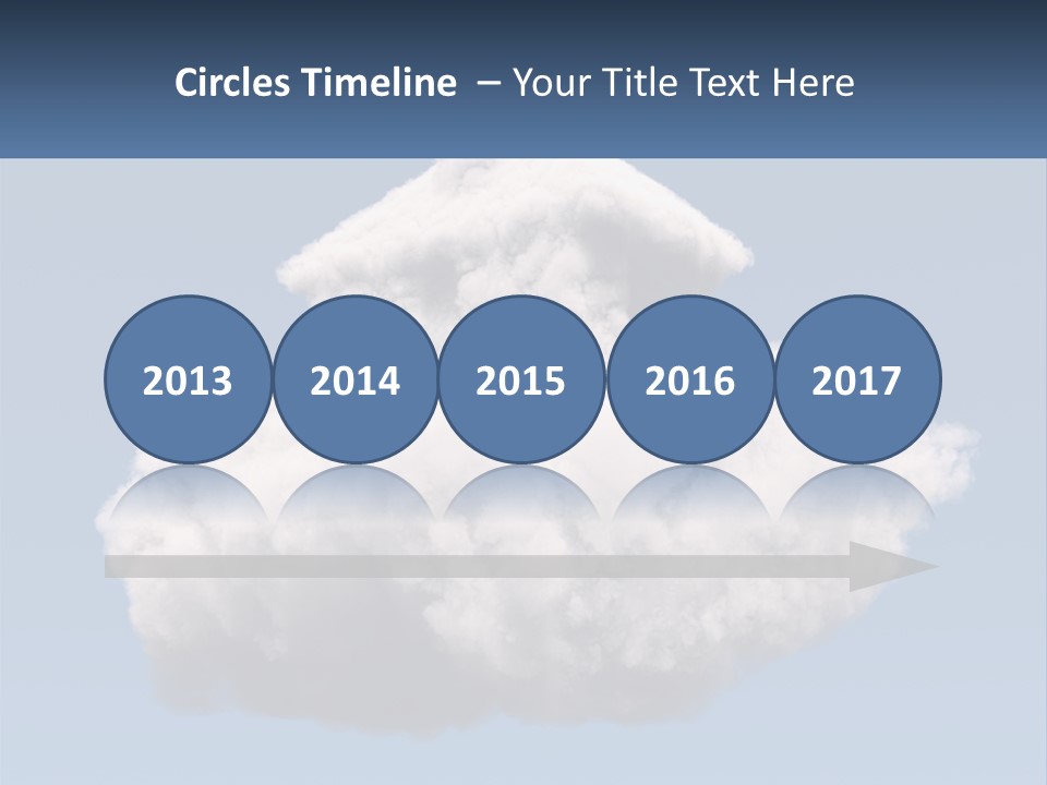 A Cloud With A House On Top Of It PowerPoint Template