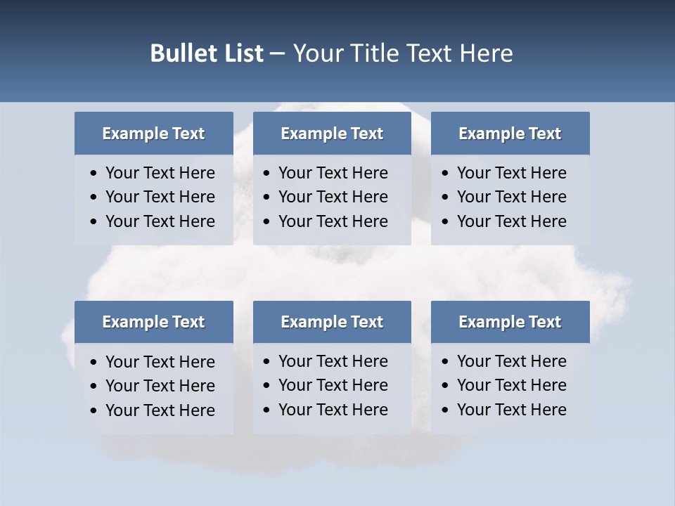 A Cloud With A House On Top Of It PowerPoint Template