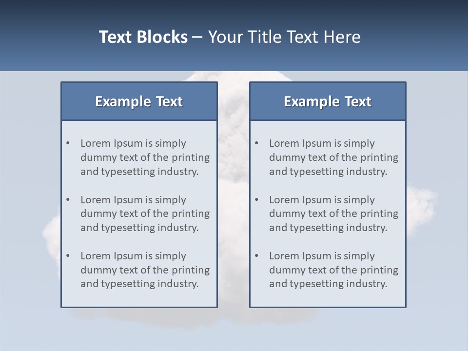 A Cloud With A House On Top Of It PowerPoint Template