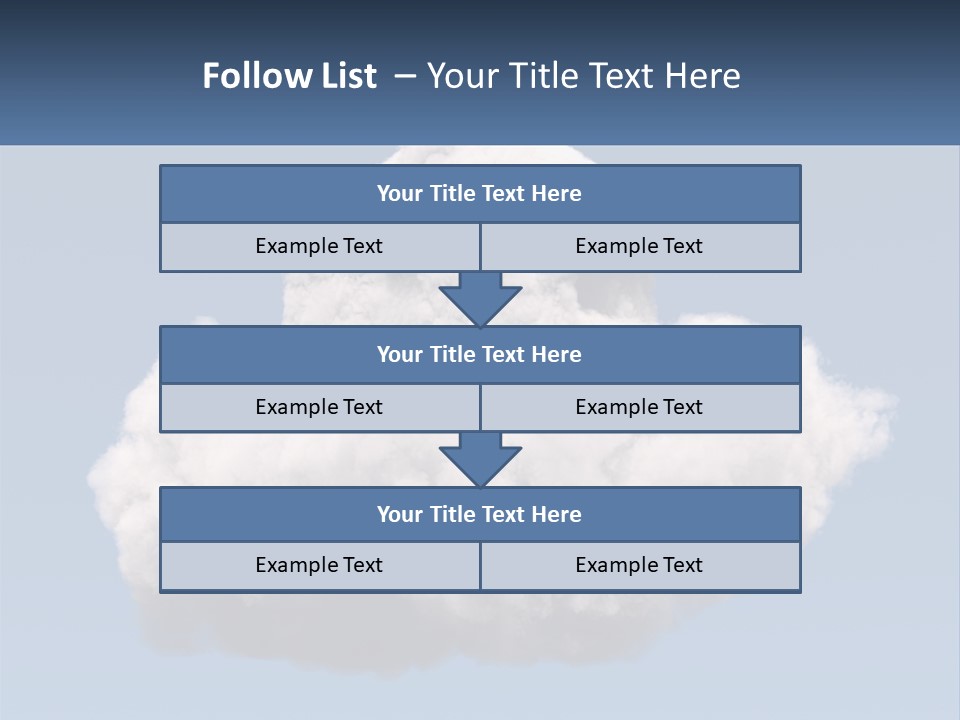A Cloud With A House On Top Of It PowerPoint Template