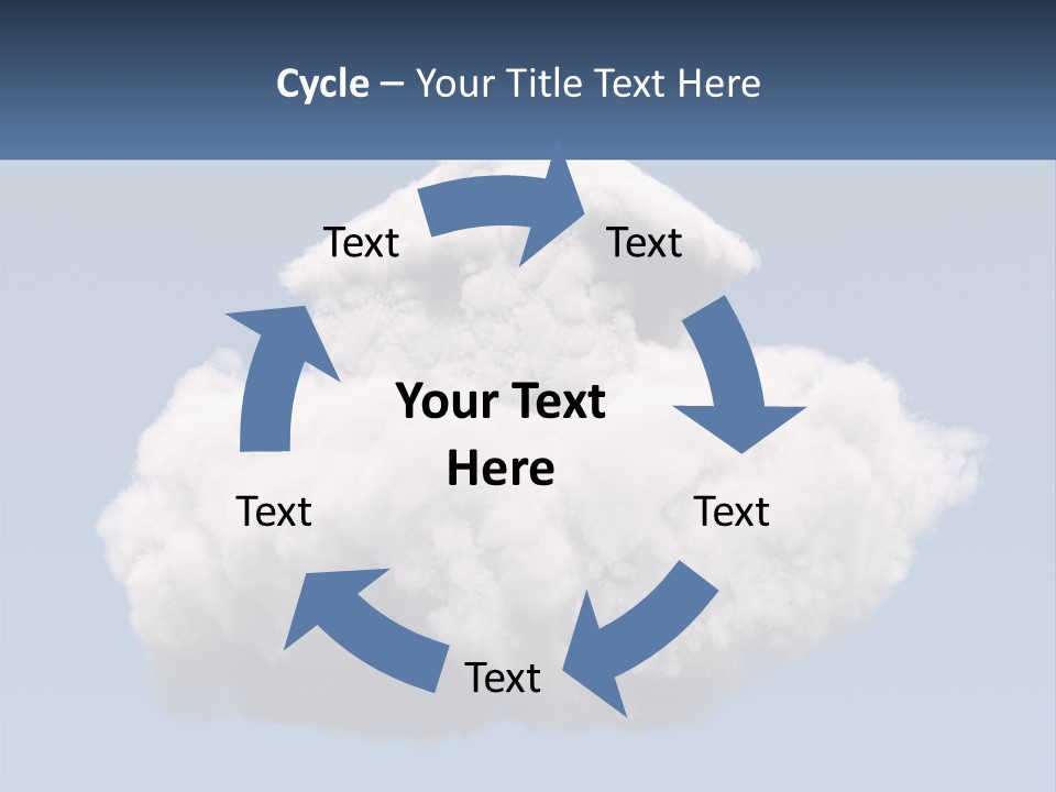 A Cloud With A House On Top Of It PowerPoint Template