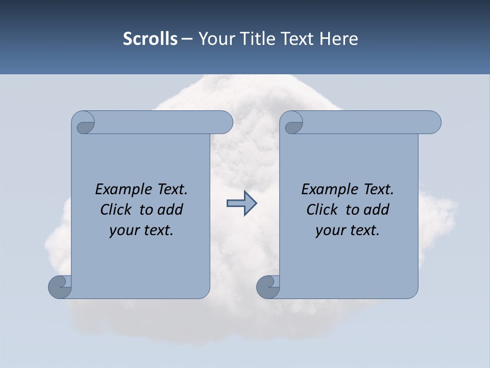 A Cloud With A House On Top Of It PowerPoint Template