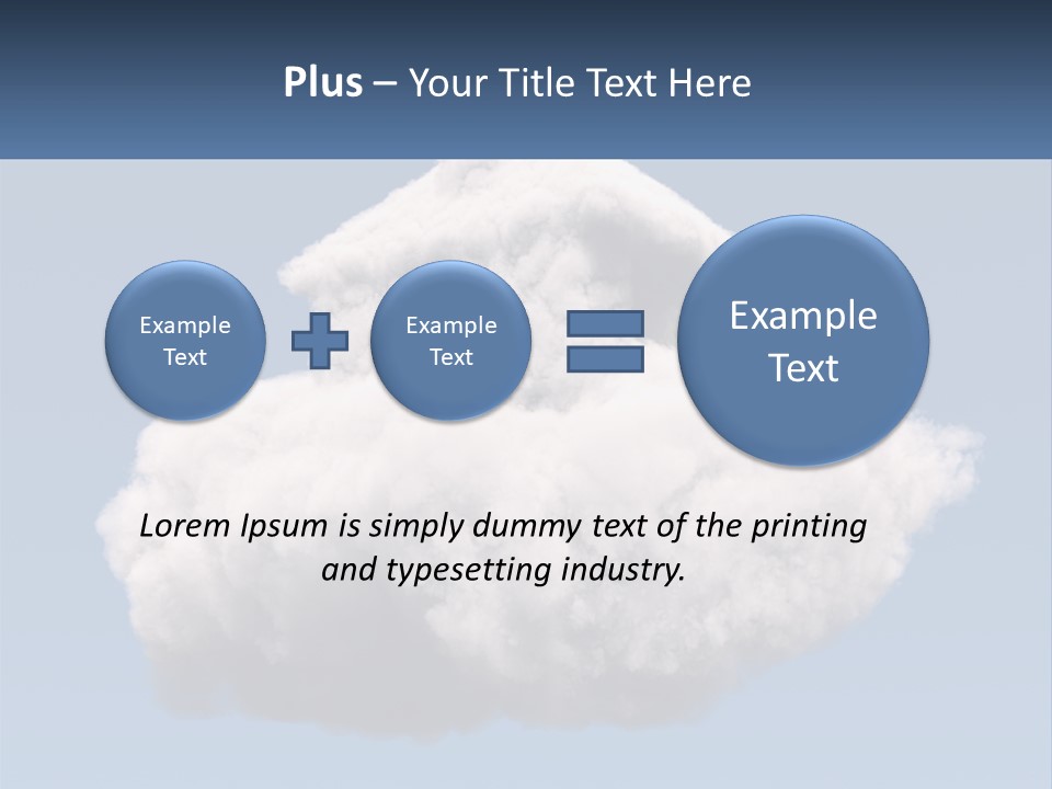 A Cloud With A House On Top Of It PowerPoint Template