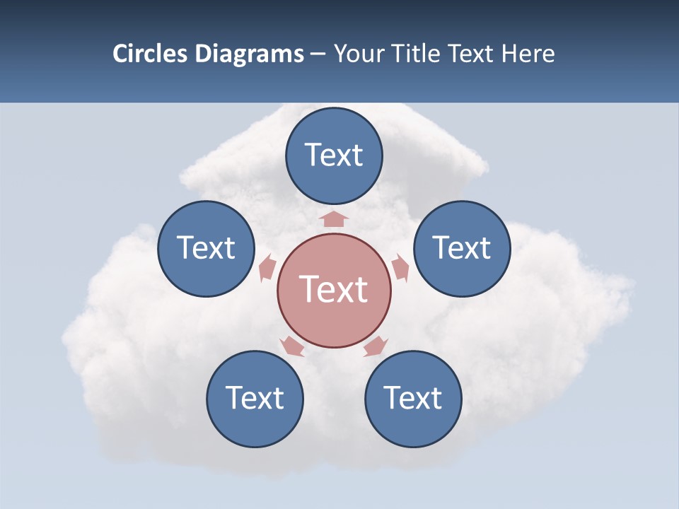 A Cloud With A House On Top Of It PowerPoint Template