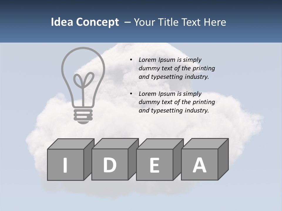 A Cloud With A House On Top Of It PowerPoint Template
