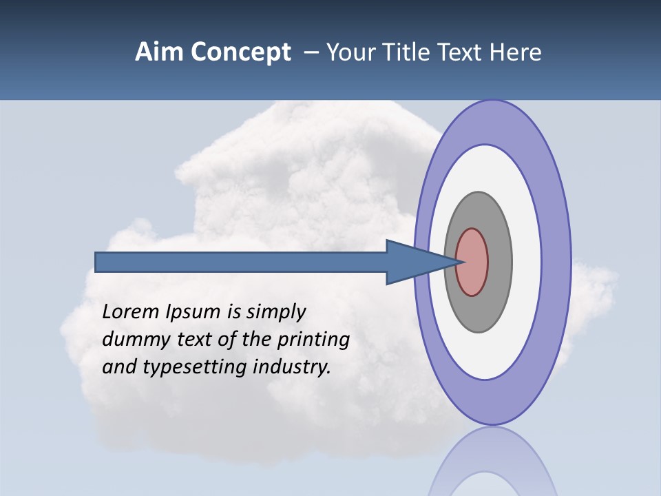 A Cloud With A House On Top Of It PowerPoint Template