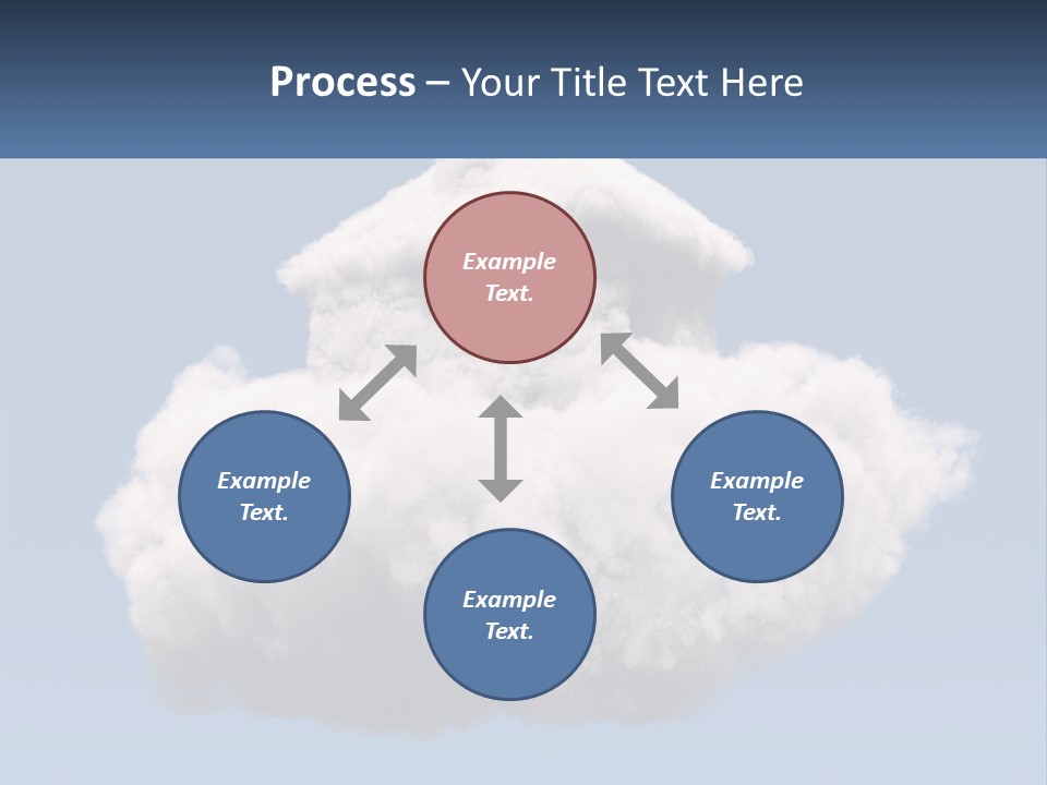 A Cloud With A House On Top Of It PowerPoint Template