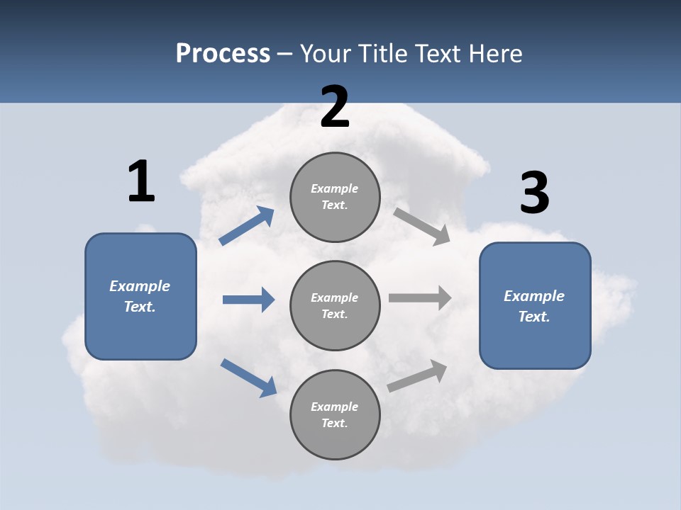 A Cloud With A House On Top Of It PowerPoint Template