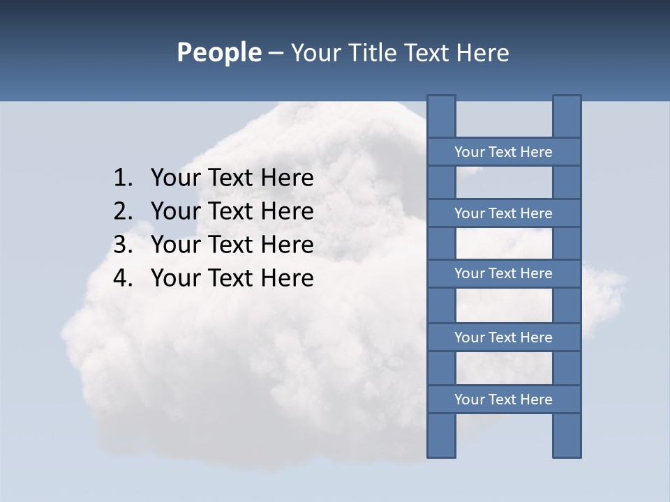 A Cloud With A House On Top Of It PowerPoint Template