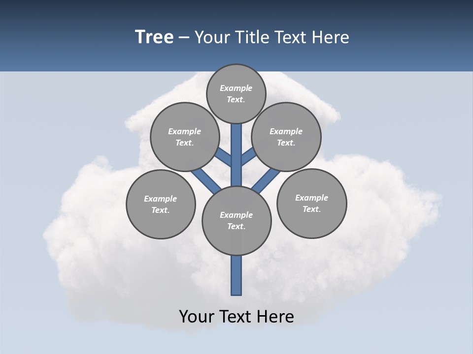 A Cloud With A House On Top Of It PowerPoint Template
