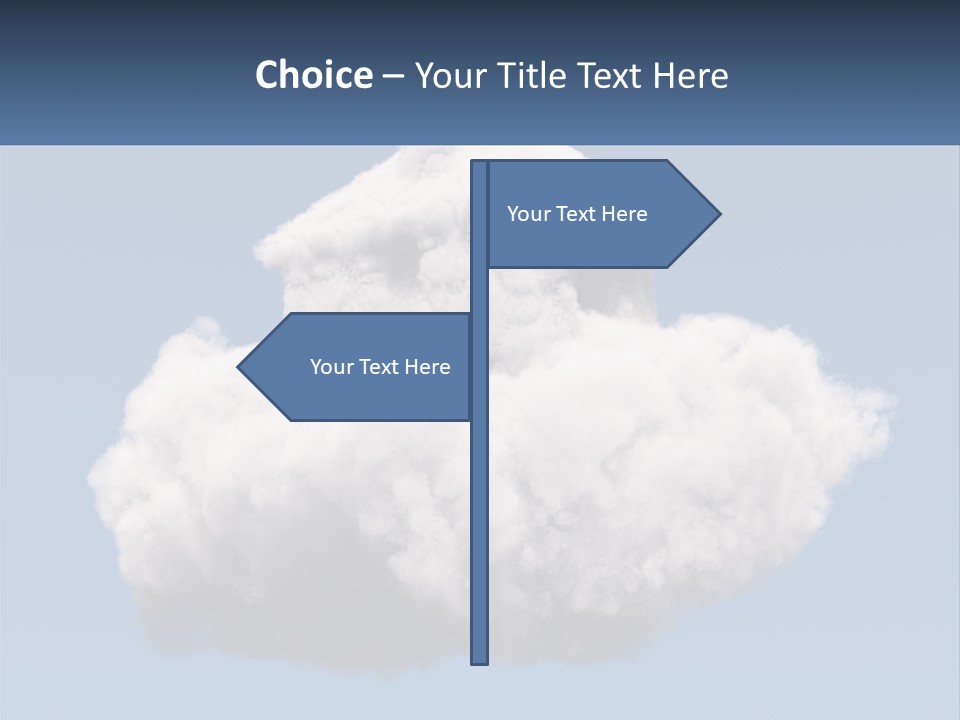 A Cloud With A House On Top Of It PowerPoint Template