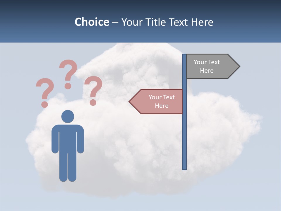 A Cloud With A House On Top Of It PowerPoint Template
