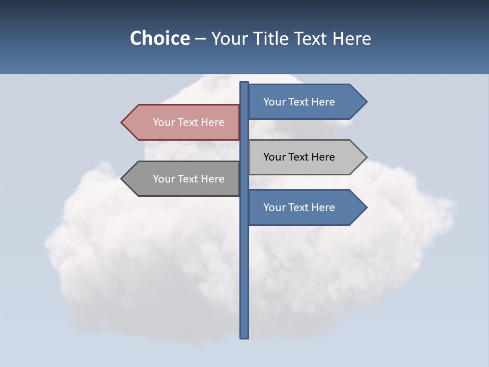 A Cloud With A House On Top Of It PowerPoint Template