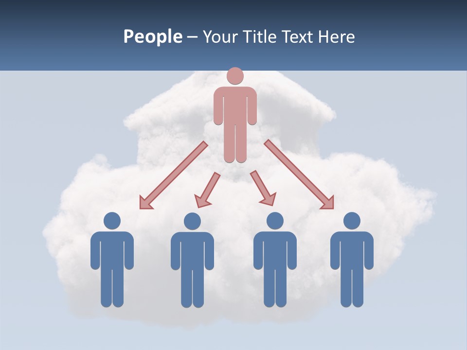 A Cloud With A House On Top Of It PowerPoint Template