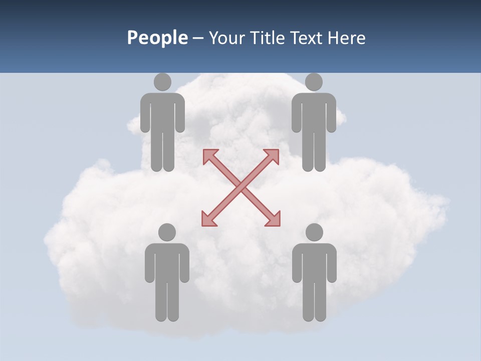 A Cloud With A House On Top Of It PowerPoint Template