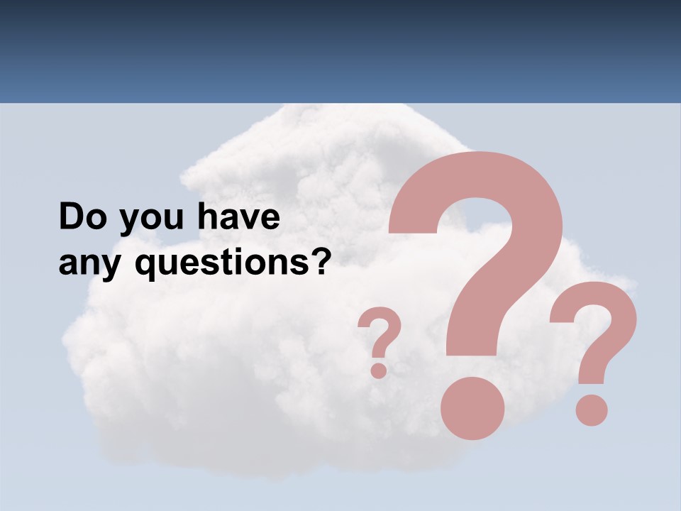 A Cloud With A House On Top Of It PowerPoint Template