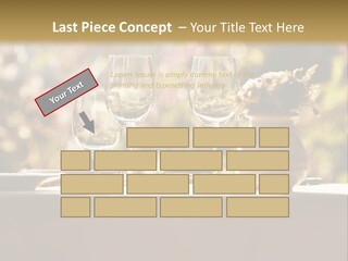 A Table Topped With Two Wine Glasses And A Vase Filled With Flowers PowerPoint Template