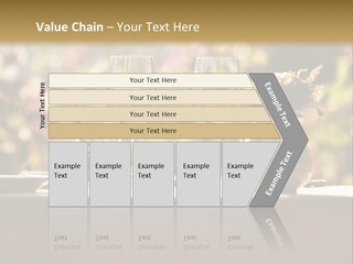 A Table Topped With Two Wine Glasses And A Vase Filled With Flowers PowerPoint Template