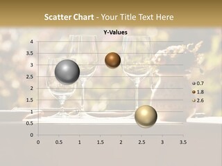 A Table Topped With Two Wine Glasses And A Vase Filled With Flowers PowerPoint Template