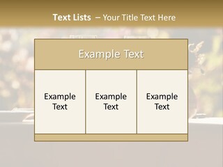 A Table Topped With Two Wine Glasses And A Vase Filled With Flowers PowerPoint Template