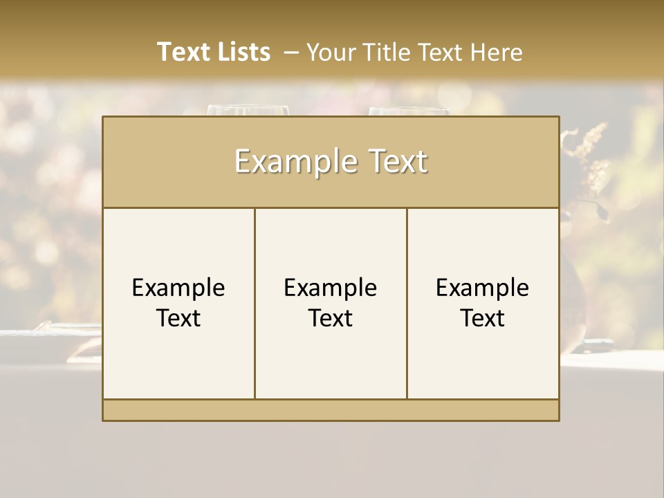 A Table Topped With Two Wine Glasses And A Vase Filled With Flowers PowerPoint Template