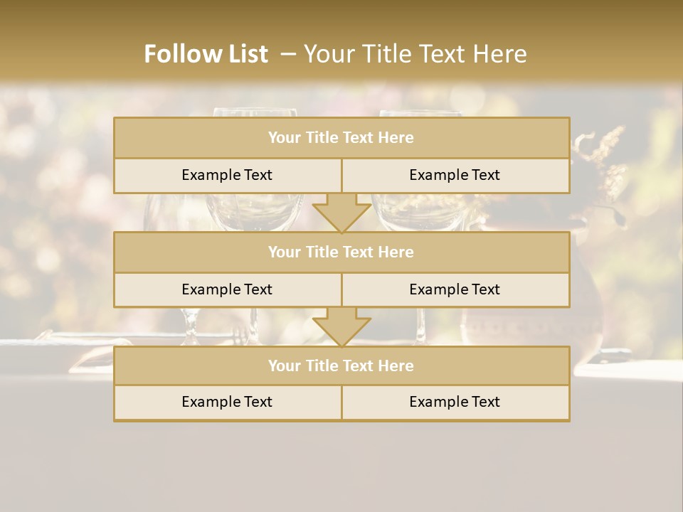 A Table Topped With Two Wine Glasses And A Vase Filled With Flowers PowerPoint Template