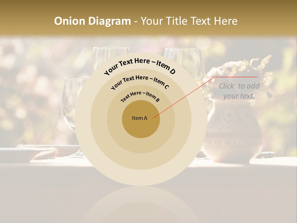 A Table Topped With Two Wine Glasses And A Vase Filled With Flowers PowerPoint Template