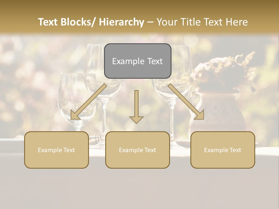 A Table Topped With Two Wine Glasses And A Vase Filled With Flowers PowerPoint Template